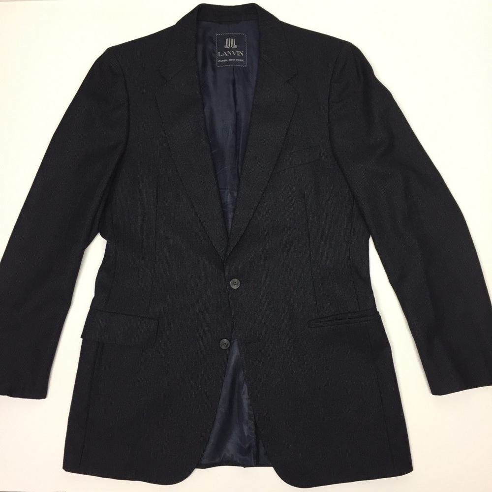 Lanvin Paris 42R Textured Blazer Virgin Wool
